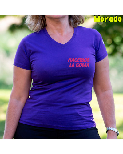 Camiseta Mujer Manga Corta - Hacemos la Goma Logo