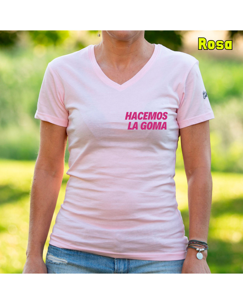 Camiseta Mujer Manga Corta - Hacemos la Goma Logo