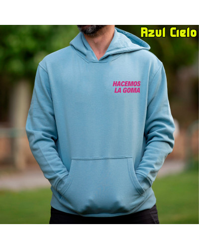 Sudadera Hombre Con Capucha - Hacemos la Goma Logo