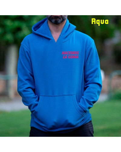 Sudadera Hombre Con Capucha - Hacemos la Goma Logo