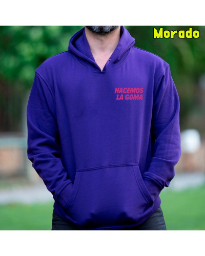 Sudadera Hombre Con Capucha - Hacemos la Goma Logo