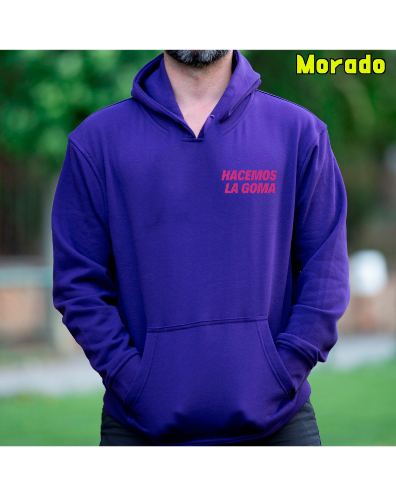 Sudadera Hombre Con Capucha - Hacemos la Goma Logo