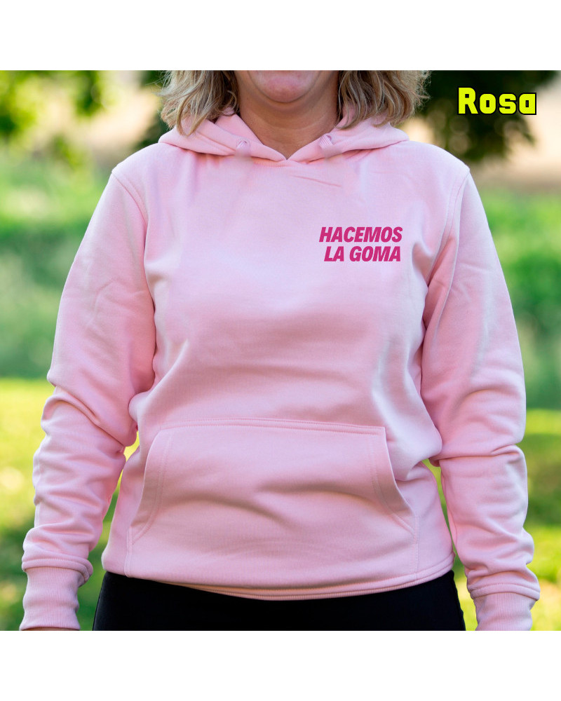 Sudadera Mujer Con Capucha - Hacemos la Goma Logo