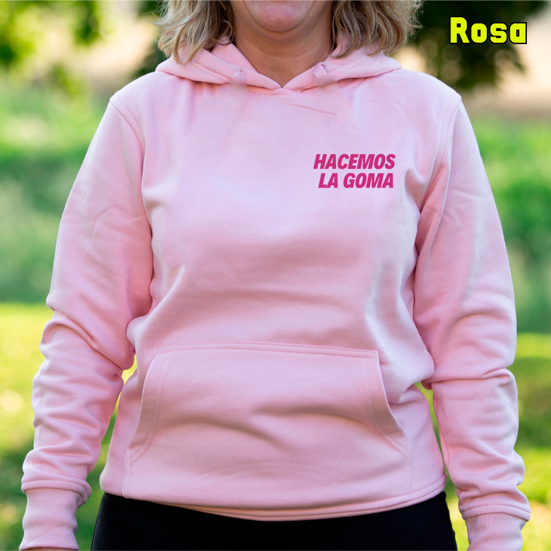 Sudadera Mujer Con Capucha - Hacemos la Goma Logo