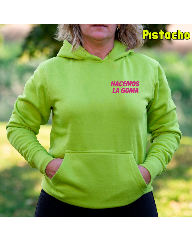 Sudadera Mujer Con Capucha - Hacemos la Goma Logo