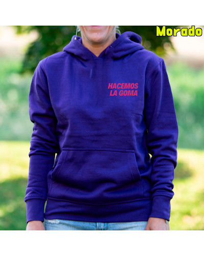 Sudadera Mujer Con Capucha - Hacemos la Goma Logo