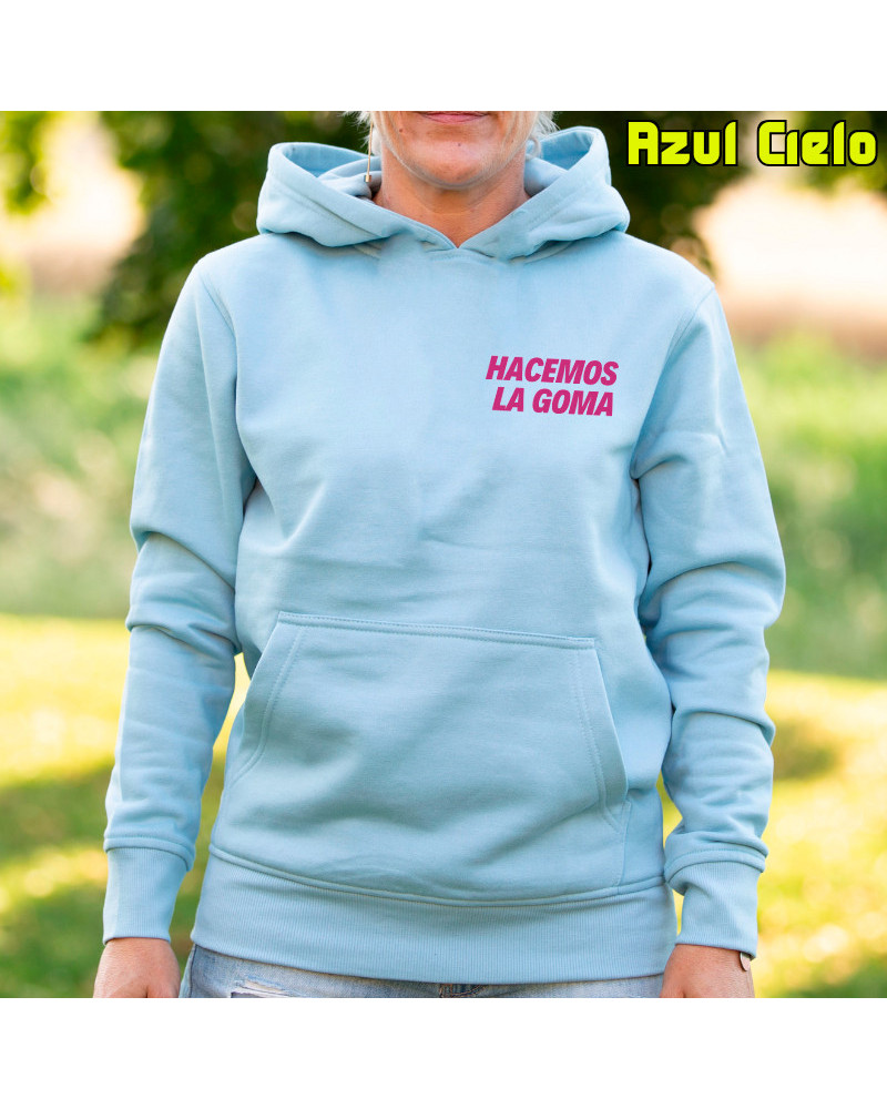 Sudadera Mujer Con Capucha - Hacemos la Goma Logo