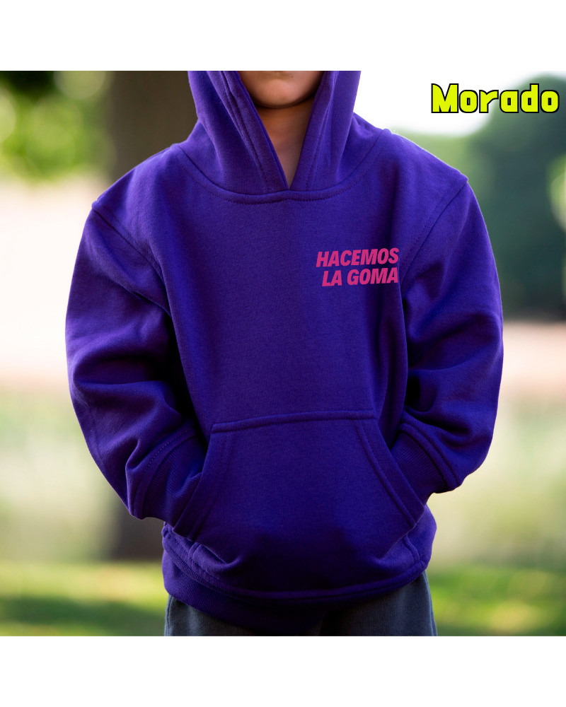 Sudadera Niño Con Capucha - Hacemos la Goma Logo