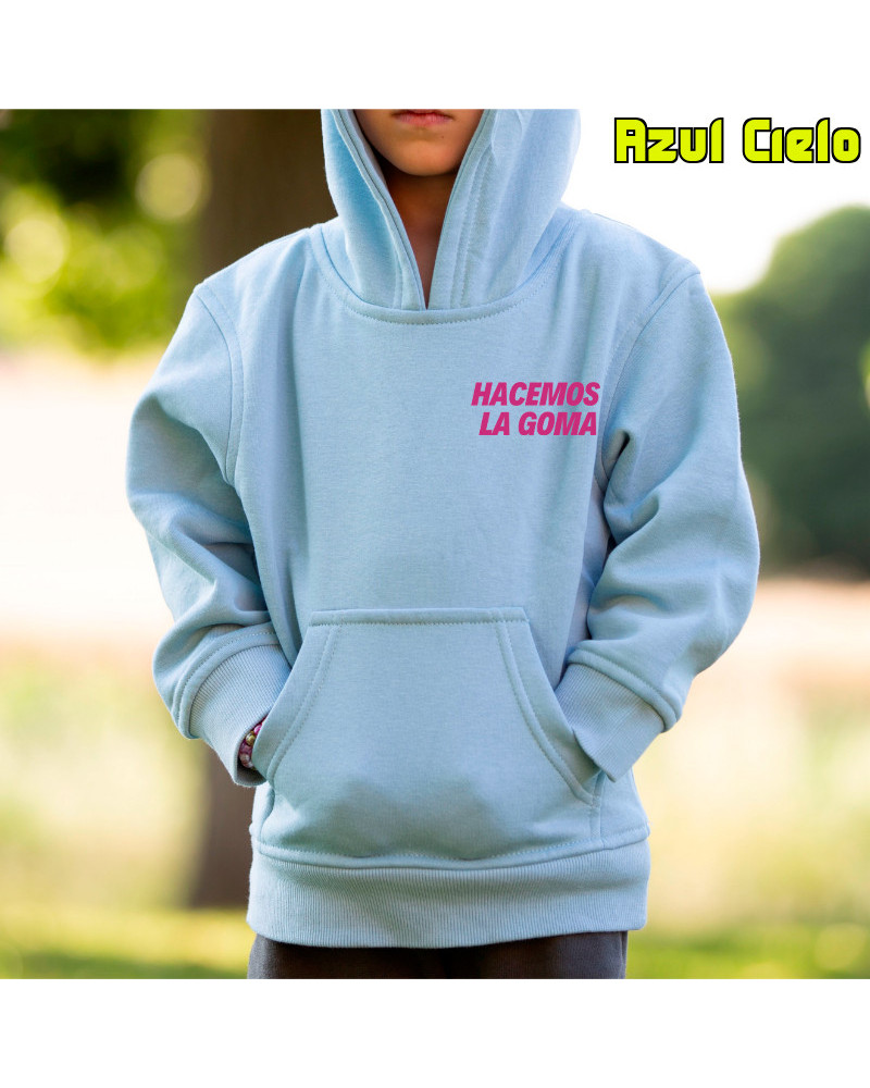 Sudadera Niño Con Capucha - Hacemos la Goma Logo