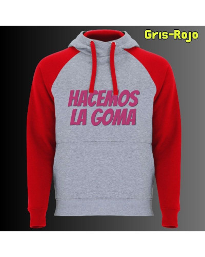 Sudadera Bicolor Unisex - Hacemos la Goma Logo