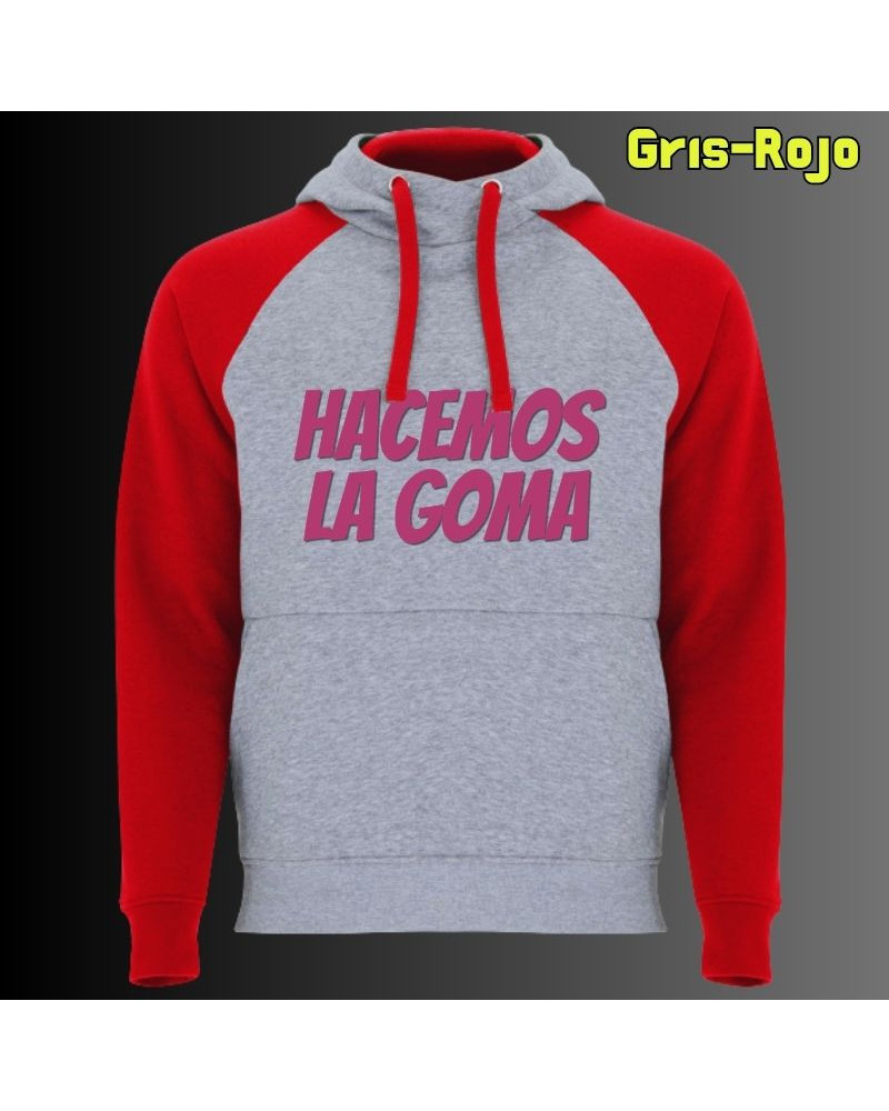 Sudadera Bicolor Unisex - Hacemos la Goma Logo