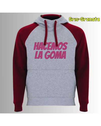 Sudadera Bicolor Unisex - Hacemos la Goma Logo