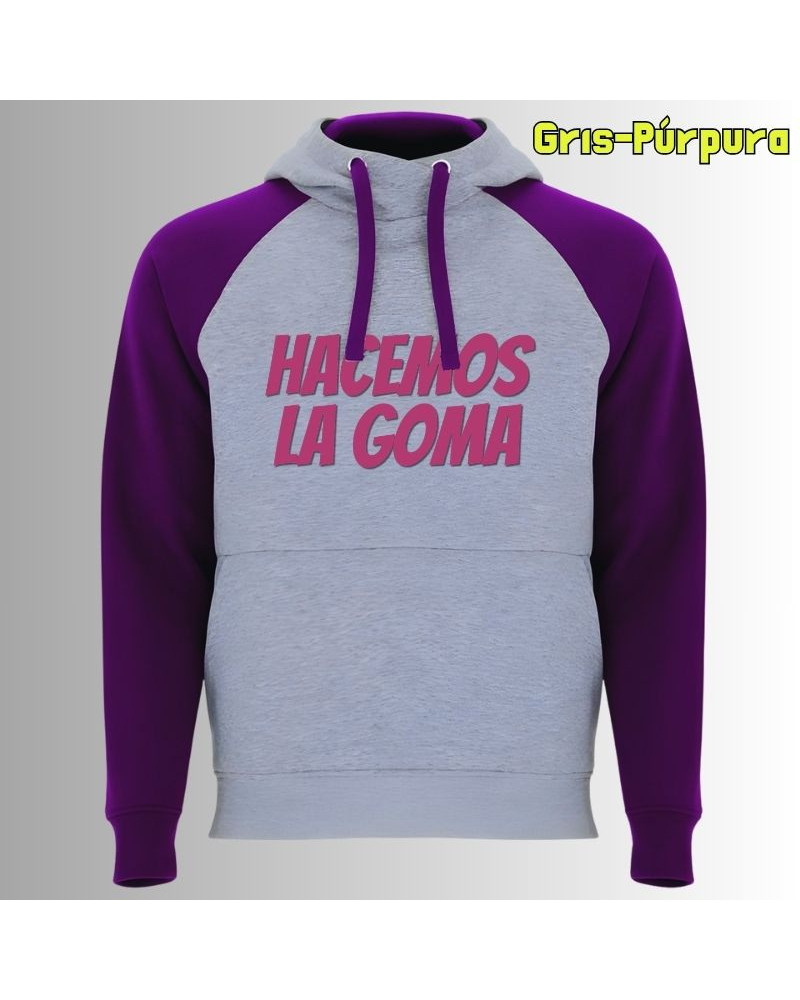 Sudadera Bicolor Unisex - Hacemos la Goma Logo