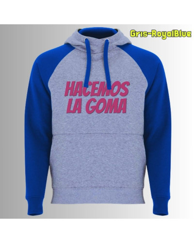 Sudadera Bicolor Unisex - Hacemos la Goma Logo