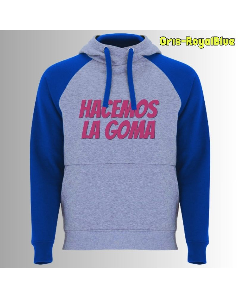 Sudadera Bicolor Unisex - Hacemos la Goma Logo
