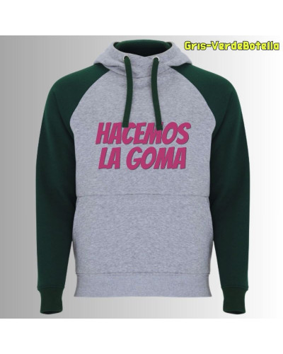 Sudadera Bicolor Unisex - Hacemos la Goma Logo