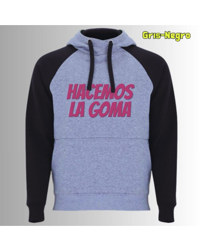 Sudadera Bicolor Unisex - Hacemos la Goma Logo