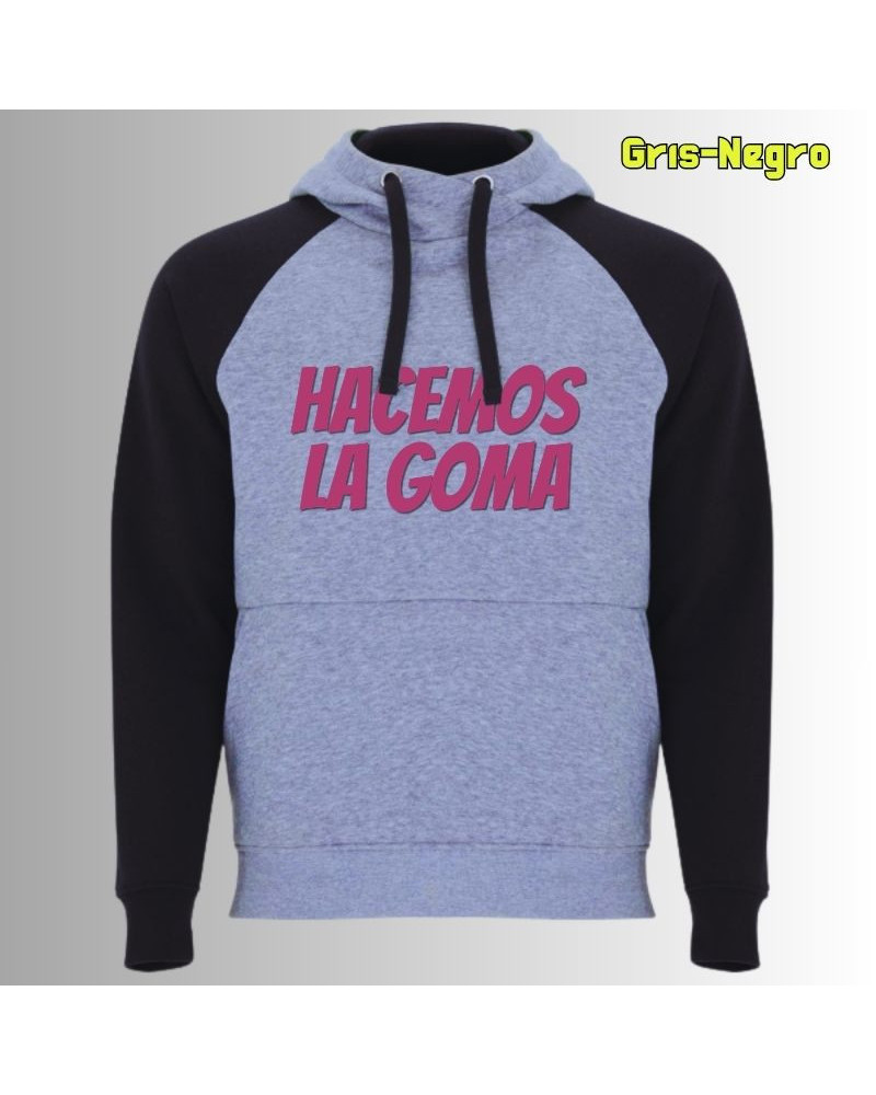 Sudadera Bicolor Unisex - Hacemos la Goma Logo
