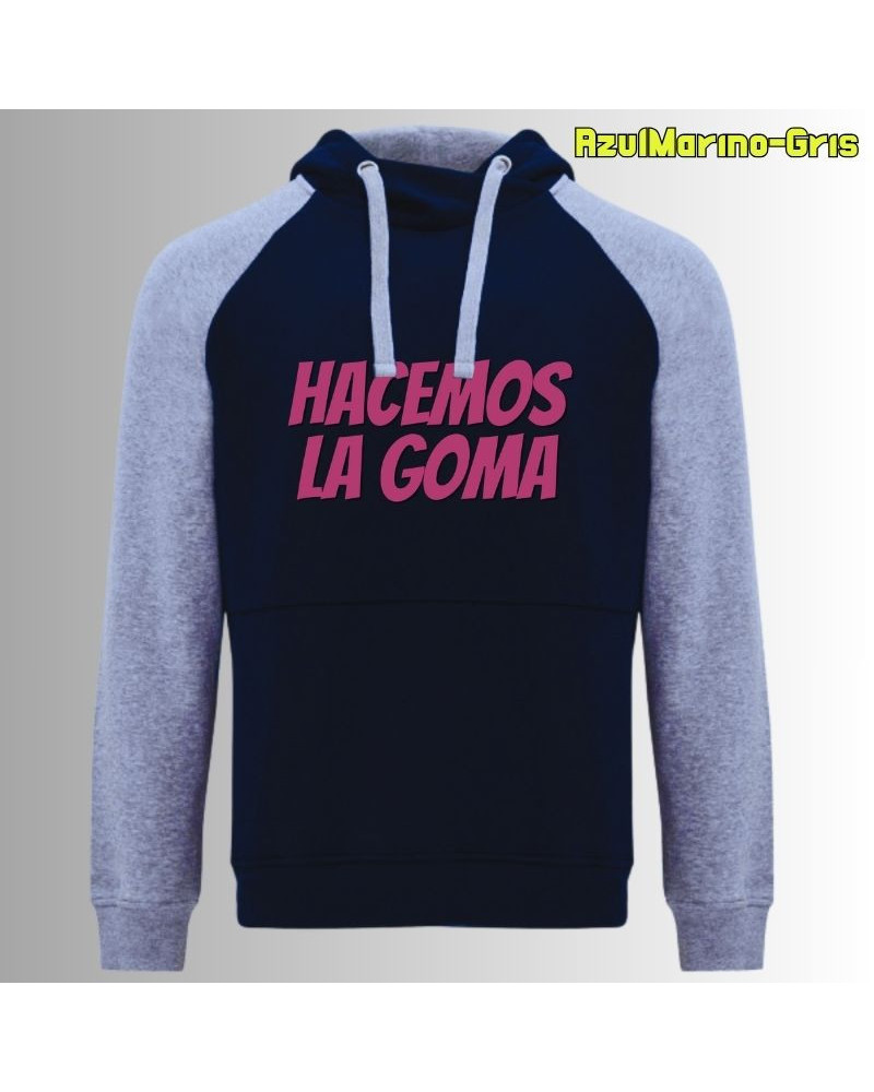 Sudadera Bicolor Unisex - Hacemos la Goma Logo