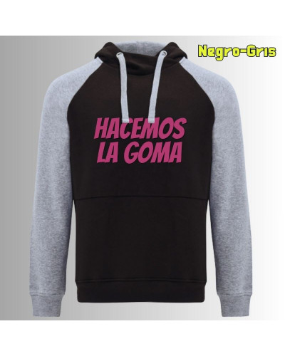 Sudadera Bicolor Unisex - Hacemos la Goma Logo