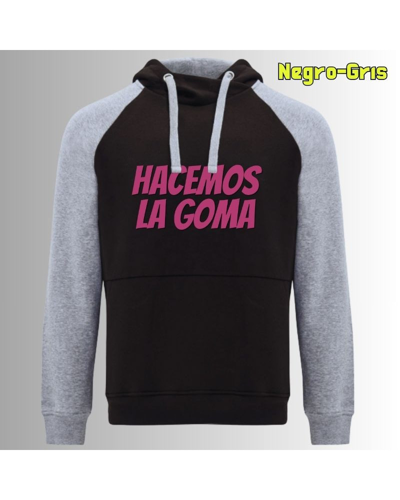 Sudadera Bicolor Unisex - Hacemos la Goma Logo