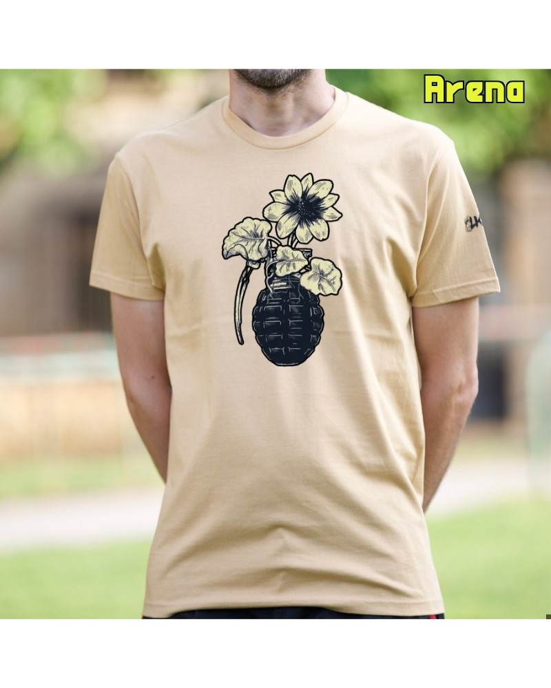 Camiseta Hombre Manga Corta - Flowers No War