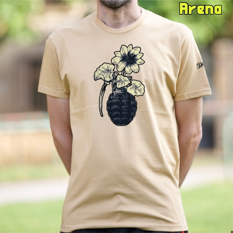 Camiseta Hombre Manga Corta - Flowers No War