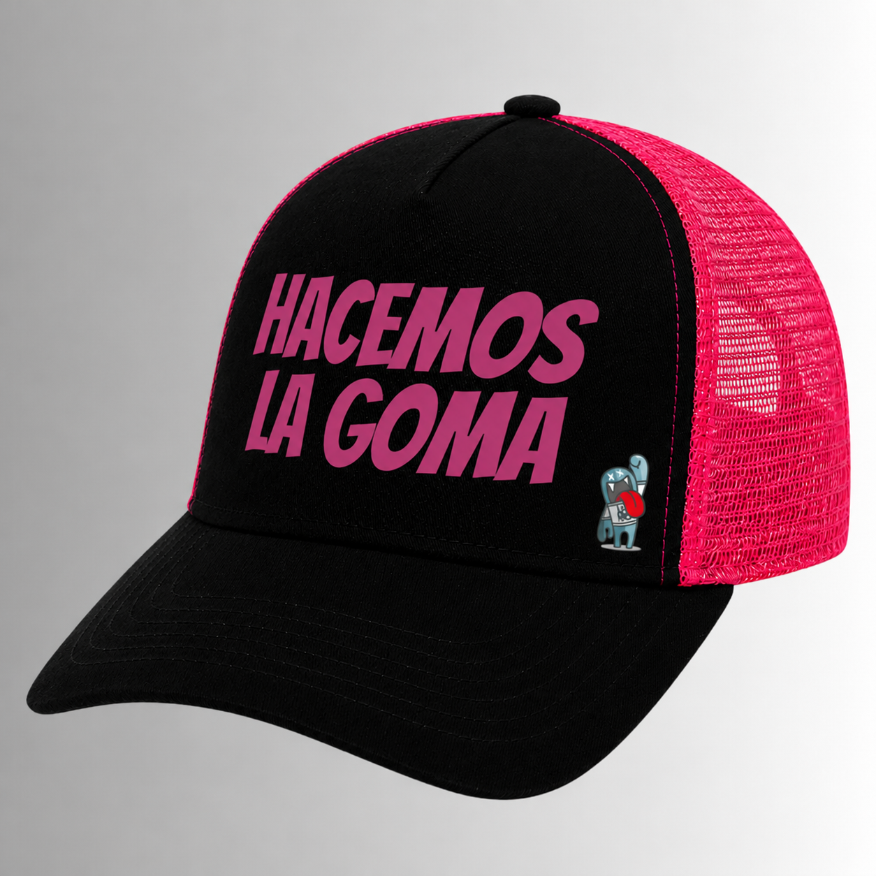 Gorra - Hacemos la Goma Logo - Negro/Fuchsia
