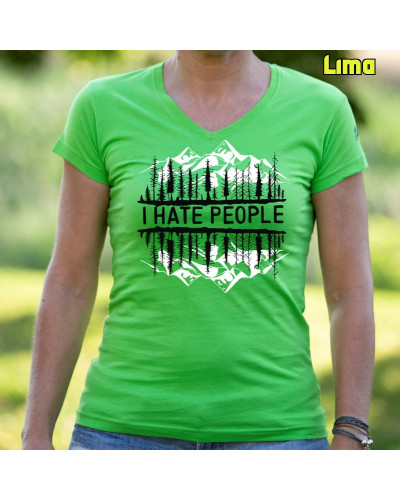 I Hate People - Camiseta Mujer Manga Corta