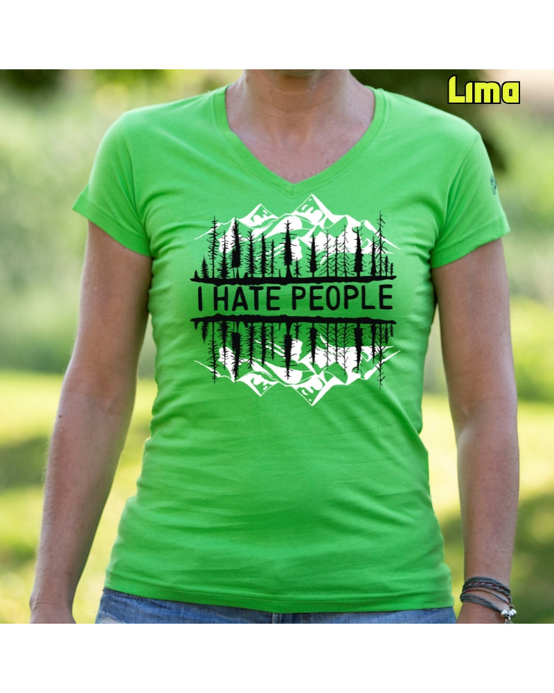 I Hate People - Camiseta Mujer Manga Corta