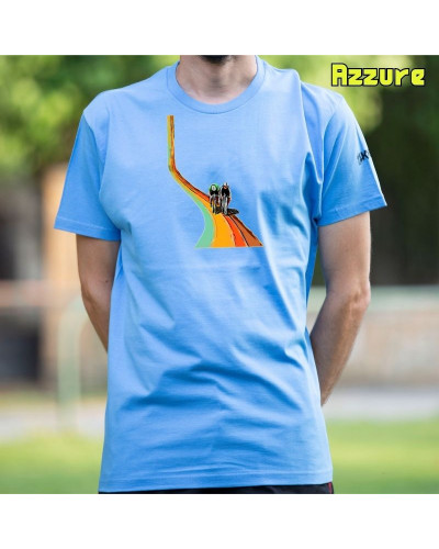 Camiseta Hombre Manga Corta - Cyclist Rainbow