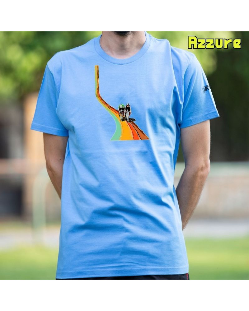 Camiseta Hombre Manga Corta - Cyclist Rainbow