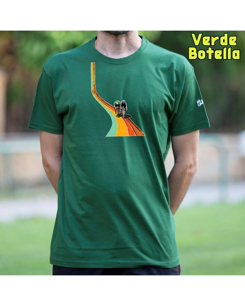 Camiseta Hombre Manga Corta - Cyclist Rainbow