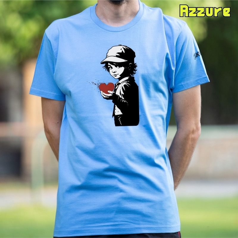 Camiseta Hombre Manga Corta - Corazón En Mano