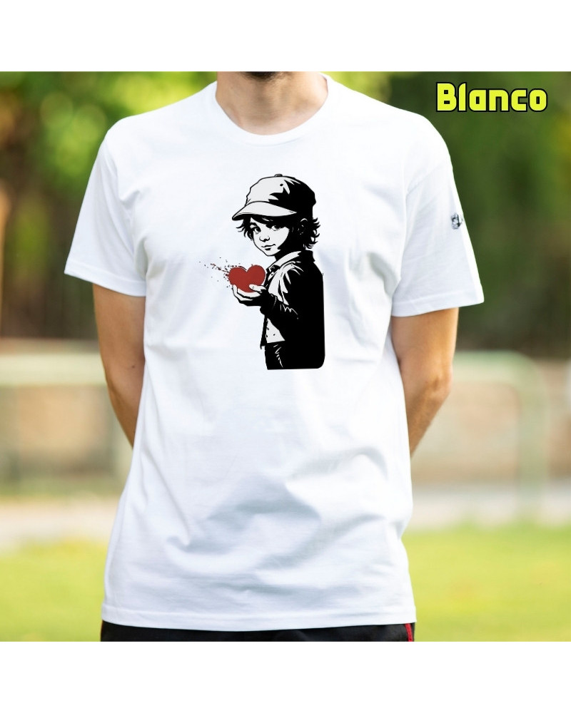 Camiseta Hombre Manga Corta - Corazón En Mano