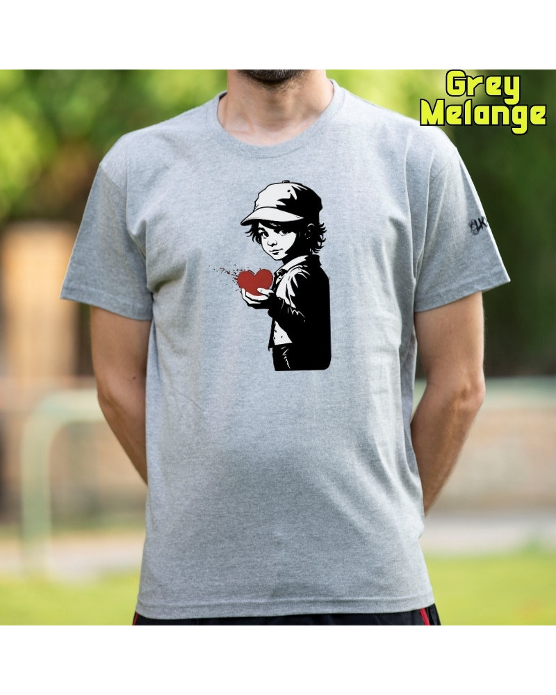 Camiseta Hombre Manga Corta - Corazón En Mano