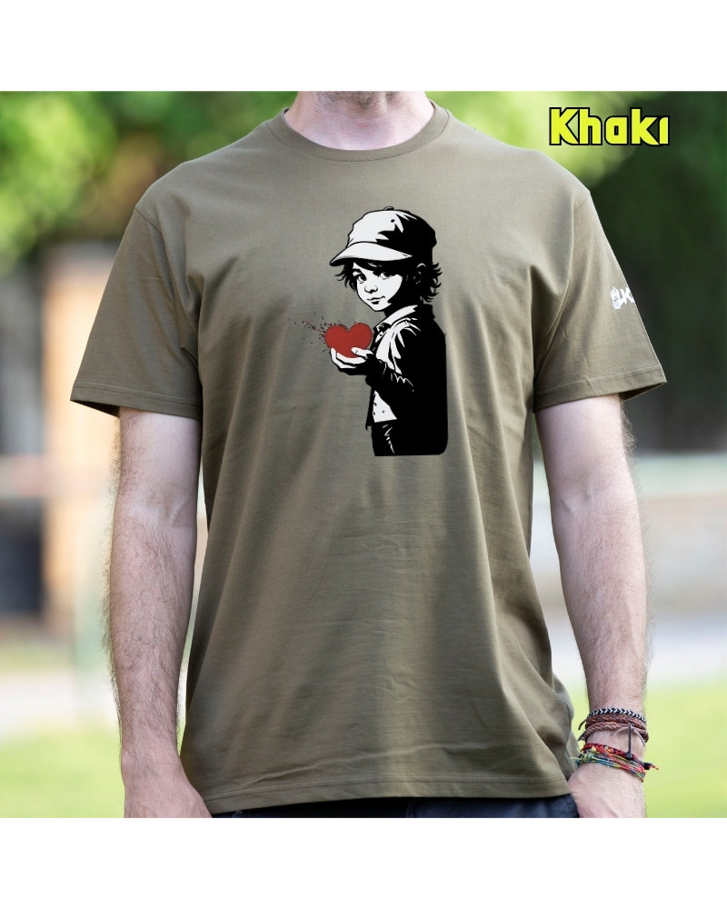 Camiseta Hombre Manga Corta - Corazón En Mano