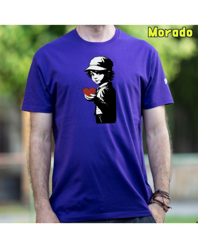 Camiseta Hombre Manga Corta - Corazón En Mano