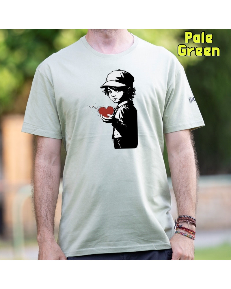 Camiseta Hombre Manga Corta - Corazón En Mano