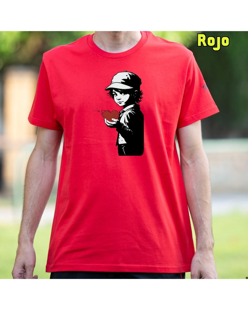 Camiseta Hombre Manga Corta - Corazón En Mano