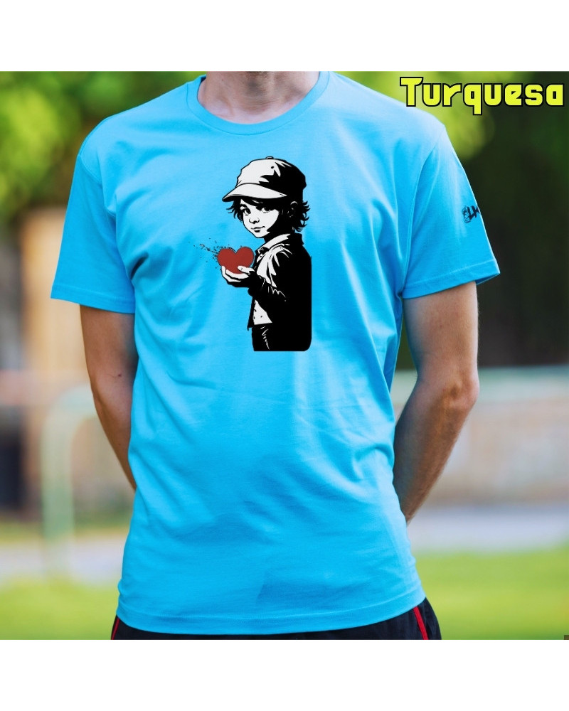 Camiseta Hombre Manga Corta - Corazón En Mano