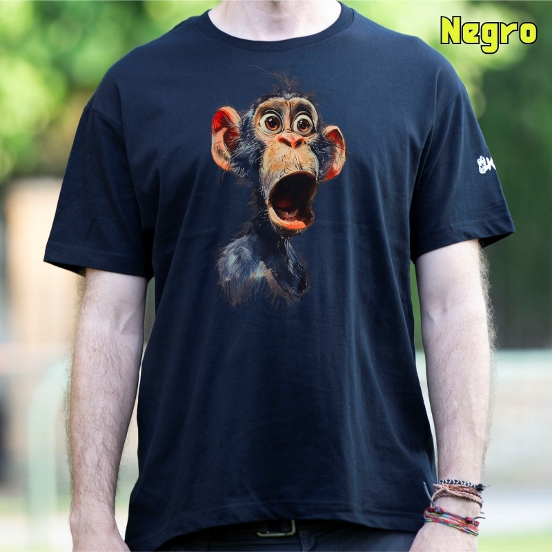 Camiseta Hombre Manga Corta - Chimpance