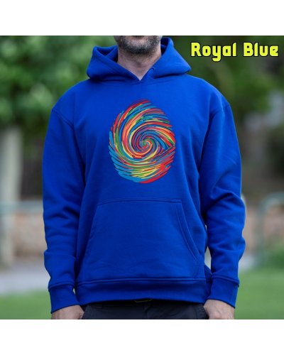 Sudadera hombre con capucha Huella Dactilar  La Kamiseta K Buskas