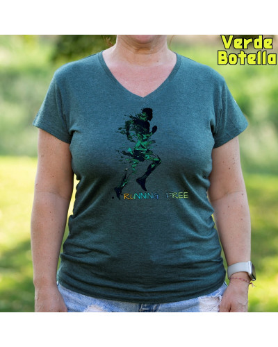 Running Free - Camiseta Mujer Manga Corta