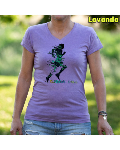 Running Free - Camiseta Mujer Manga Corta