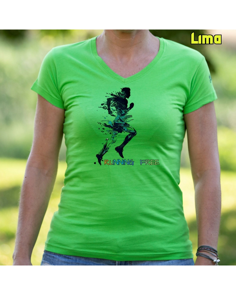 Running Free - Camiseta Mujer Manga Corta
