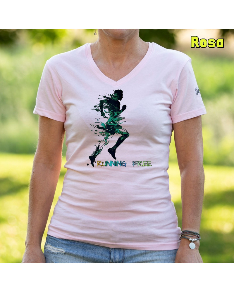 Running Free - Camiseta Mujer Manga Corta