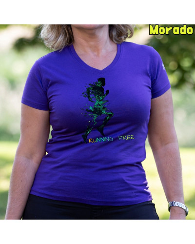 Running Free - Camiseta Mujer Manga Corta