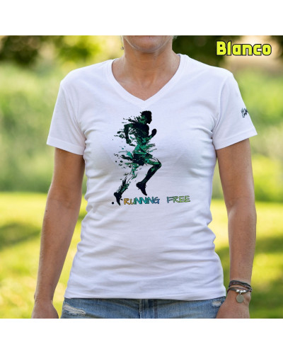 Running Free - Camiseta Mujer Manga Corta