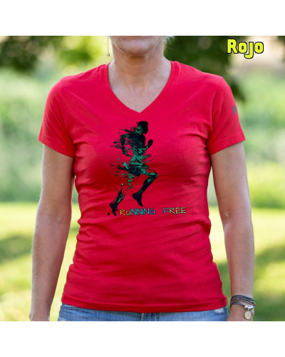 Running Free - Camiseta Mujer Manga Corta